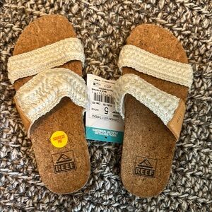 Reef Cork Sandals with Cream Straps